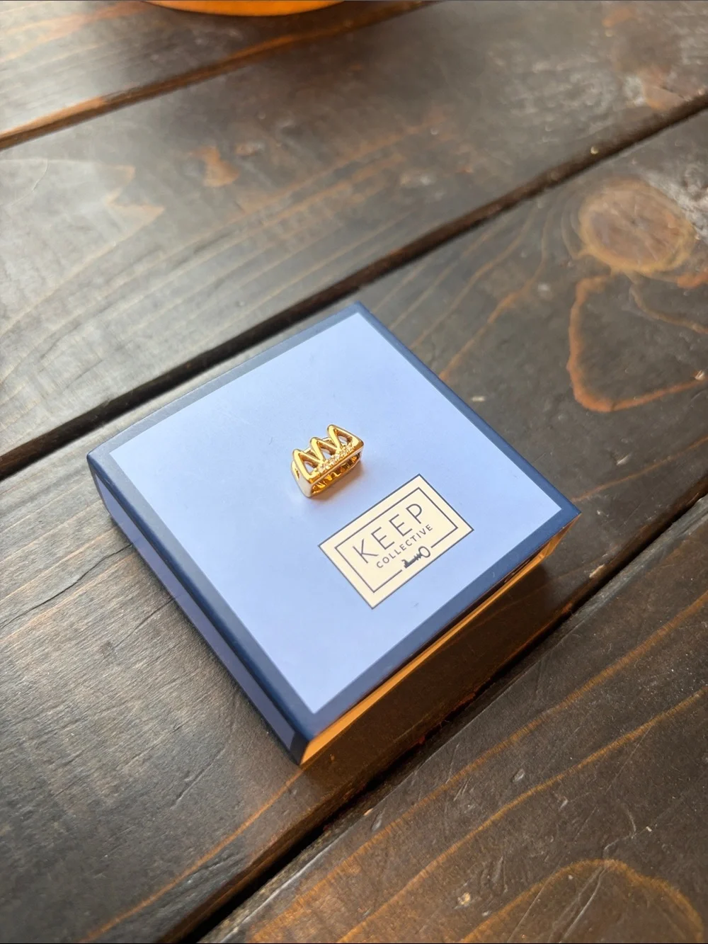 KEEP Collective Gold Pave Crown Charm